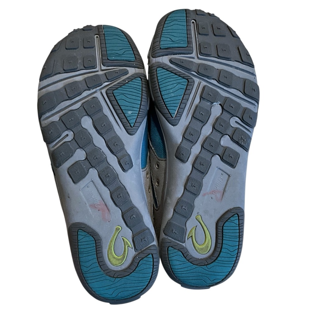Olukai Women's Size 8 Eleu Trainer Hiking Water Shoes Single Pull Lace Gray Teal - Picture 10 of 11